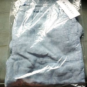 Athlete Retreat Linen Wide Leg Pant 12 Tall